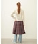 PLEATED PLAID SKIRT
