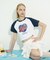 MILKFED. x ANGEL BLUE COMPACT B/B TEE
