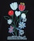 FLOWER PRINT WIDE L/S TEE