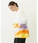 TIE DYED JAGGED PATTERN L/S TEE
