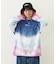 TIE DYED JAGGED PATTERN L/S TEE