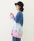 TIE DYED JAGGED PATTERN L/S TEE