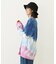 TIE DYED JAGGED PATTERN L/S TEE