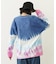 TIE DYED JAGGED PATTERN L/S TEE