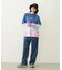 TIE DYED JAGGED PATTERN L/S TEE