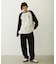 EMBROIDERY TUCK SWEAT PANTS