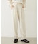 EMBROIDERY TUCK SWEAT PANTS