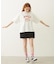 PANELED POCKET DENIM MINI SKIRT
