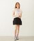 PANELED POCKET DENIM MINI SKIRT