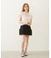 PANELED POCKET DENIM MINI SKIRT