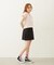 PANELED POCKET DENIM MINI SKIRT