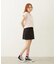 PANELED POCKET DENIM MINI SKIRT