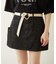 PANELED POCKET DENIM MINI SKIRT