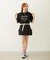 PANELED POCKET DENIM MINI SKIRT