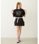 PANELED POCKET DENIM MINI SKIRT