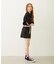 PANELED POCKET DENIM MINI SKIRT