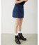 PANELED POCKET DENIM MINI SKIRT