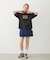 PANELED POCKET DENIM MINI SKIRT