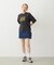 PANELED POCKET DENIM MINI SKIRT