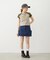 PANELED POCKET DENIM MINI SKIRT