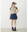 PANELED POCKET DENIM MINI SKIRT