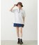PANELED POCKET DENIM MINI SKIRT