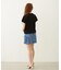 PANELED POCKET DENIM MINI SKIRT