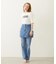 PANELED POCKET DENIM MINI SKIRT