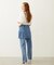 PANELED POCKET DENIM MINI SKIRT