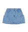 PANELED POCKET DENIM MINI SKIRT