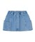 PANELED POCKET DENIM MINI SKIRT