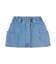 PANELED POCKET DENIM MINI SKIRT