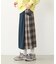 PLAID PANEL SKIRT