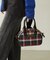 PLAID PATTERN BOSTON BAG