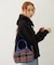 PLAID PATTERN BOSTON BAG