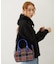 PLAID PATTERN BOSTON BAG