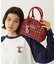 PLAID PATTERN BOSTON BAG