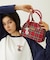 PLAID PATTERN BOSTON BAG