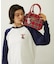 PLAID PATTERN BOSTON BAG