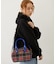 PLAID PATTERN BOSTON BAG