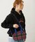 PLAID PATTERN BOSTON BAG