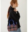 PLAID PATTERN BOSTON BAG