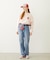 MILKFED. EMBROIDERED DENIM PANTS