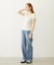 MILKFED. EMBROIDERED DENIM PANTS