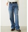 DOODLE EMBROIDERED DENIM PANTS
