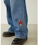 DOODLE EMBROIDERED DENIM PANTS