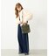 SQUARE PIPING SHOULDER BAG