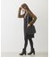 SQUARE PIPING SHOULDER BAG