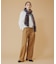 WIDE-LEG TWILL PANTS