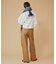 WIDE-LEG TWILL PANTS